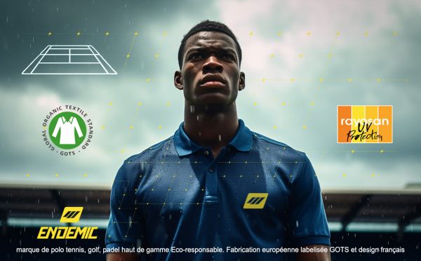 Polo Grid Serie Eco-Friendly Bleu