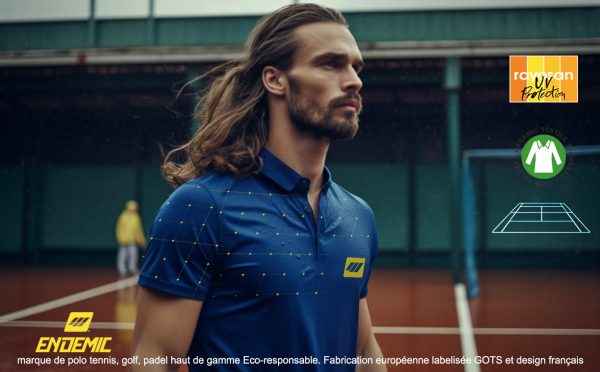 Polo Grid Serie Eco-Friendly Bleu