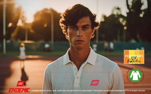 polo terre battue Polo Grid Serie Eco-Friendly Blanc