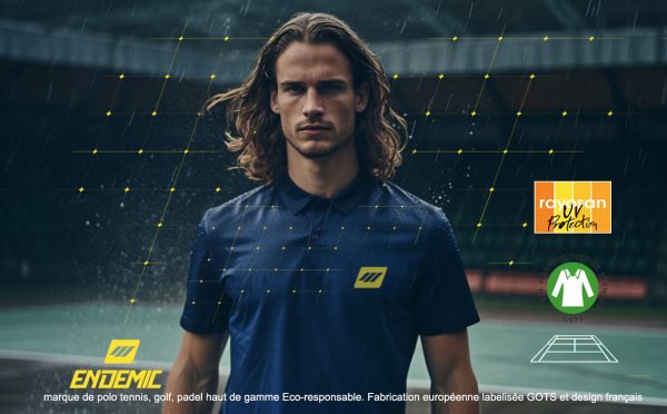 Polo Grid Serie Eco-Friendly Bleu